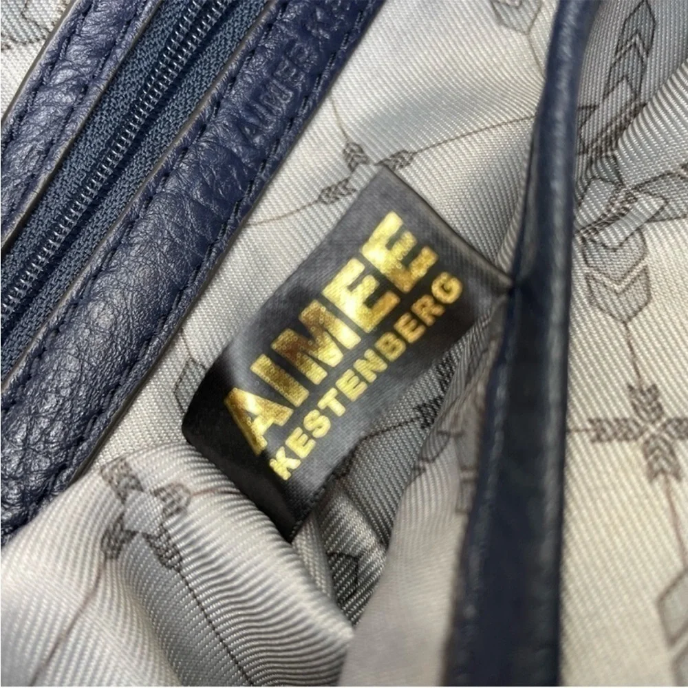 AIMEE KESTENBERG Blue Suede Snake Print Crossbody - Picture 6 of 11